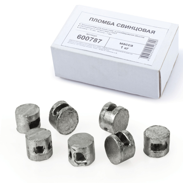 Пломбы свинцовые, диаметр 10 мм, высота 7 мм, упаковка 1кг 600787