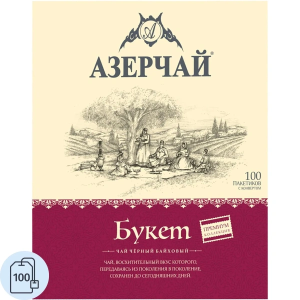 Чай чёрный Азерчай Premium Collection 100 пакетиков 1,8гр байховый 1176249