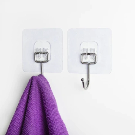 Крючки самоклеящиеся универсальные 7х7 см, КОМПЛЕКТ 5 шт., сталь + ПВХ, LAIMA Home, 608790 - МСК «Форвард»