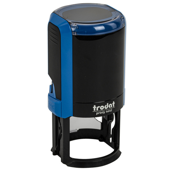 Оснастка для печатей оттиск D=42мм синий, TRODAT 4642 PRINTY 4.0, корпус синий, крышка, подушка 6658 236813