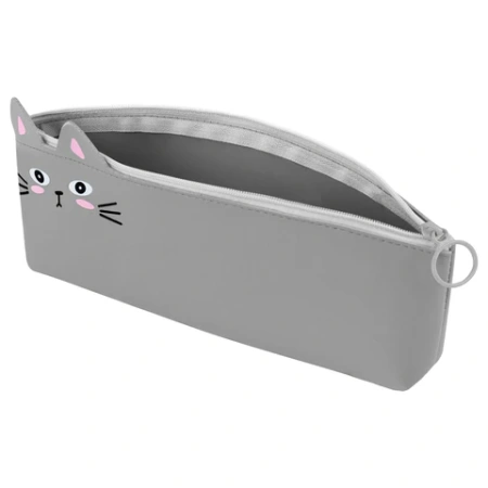 Пенал ЮНЛАНДИЯ ЮНИОР, 1 отделение, искусственная кожа, "Gray kitty", 20х9х7 см, 273819 - МСК «Форвард»