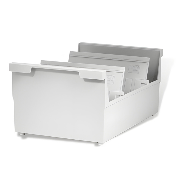 Картотека пластиковая ФОРМАТ А5 (210х148мм) горизонт. на 1000 карт, серая, HAN (Германия),НА855/0/11 231556