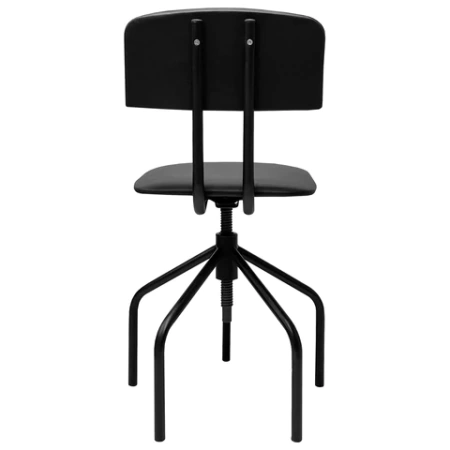 Стул кресло кассира, ресепшен РС66, на винте, без подлокотников, кожзам, черное 532789 - МСК «Форвард»