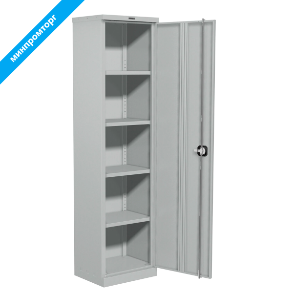 Шкаф металлический офисный BRABIX MK 18/47/37-01, (в1830*ш472*г370мм;25кг), 4 полки, разбор., 291138