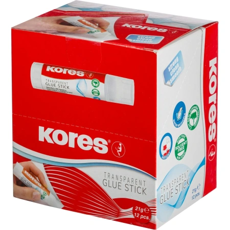 Клей-карандаш Kores 21 г прозрачный 716578 - МСК «Форвард»