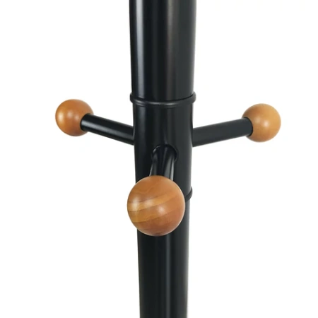 Вешалка-стойка BRABIX "CR-8243" на мраморном диске, металл, 6+3 крючка, цвет черный, 606438 - МСК «Форвард»