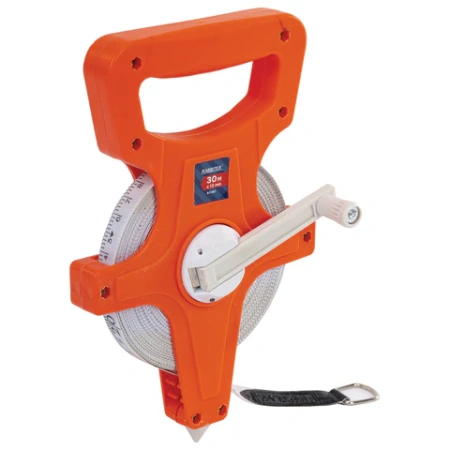 Рулетка геодезическая 30 м х 13 мм, лента фибергласс, открытый корпус, RABBITEX (РАББИТЕКС), 671367 - МСК «Форвард»