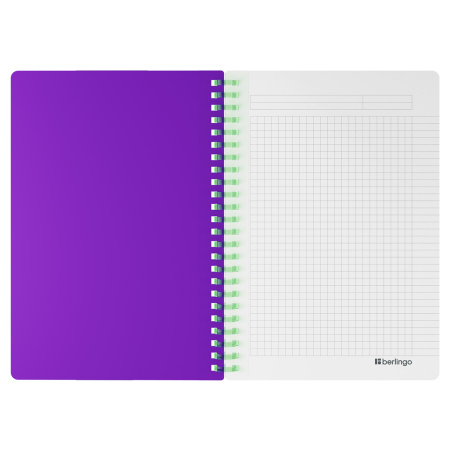 Бизнес-тетрадь A5, 80л., Berlingo "Your Way", клетка, на силиконовом гребне, 80г/м2, пластик обложка 600мкм, фиолетовая SRn_A5894 369403 - МСК «Форвард»