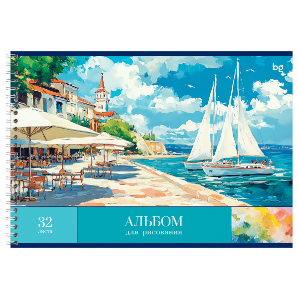 Альбом для рисования 32л., А4, на гребне BG "Пейзажи" ассорти АР4гр32 08633 378703 - МСК «Форвард»