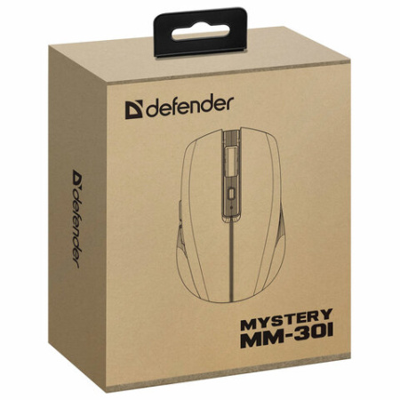 Мышь беспроводная бесшумная DEFENDER Mystery MM-301 LED, 5 кнопок + колесо-кнопка, фиолетовая, 52301 514041 - МСК «Форвард»