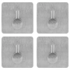Крючки самоклеящиеся универсальные 4,5x4,5 см, КОМПЛЕКТ 4 шт., сталь, серебристые, LAIMA Home, 608785 - МСК «Форвард»