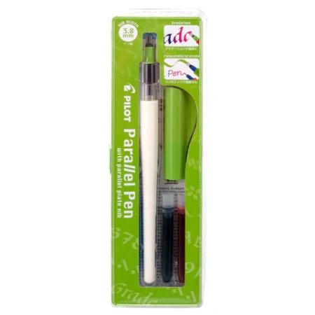 Ручка перьевая для каллиграфии PILOT Parallel Pen, перо 3,8 мм, 2 картриджа, блистер, FP3-38N-SS 144709 - МСК «Форвард»