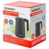 Чайник электрический с двойными стенками SONNEN KT-8719B, 1,5 л, 2200 Вт, черный, 454692 - МСК «Форвард»