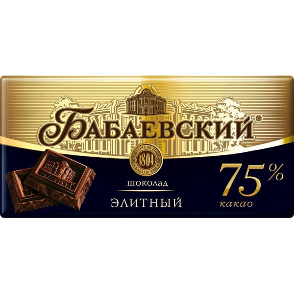 Шоколад Бабаевский элитный горький 75% какао 75 г ББ25572-05700 2422451