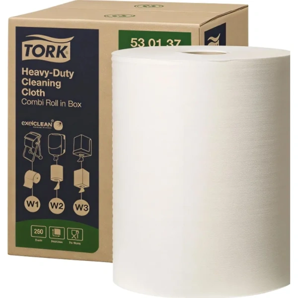 Протирочный нетканый материал TORK (Система W1, W2, W3) Premium, 280л/рулон, 38х32см, 530137 126740