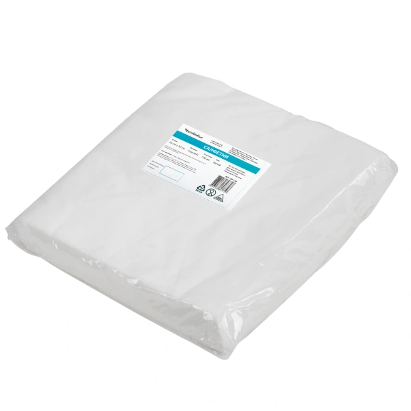 Салфетка одноразовая белая 25х30 см, КОМПЛЕКТ 100 шт., спанлейс, 40 г/м2, ЧИСТОВЬЕ, 630230