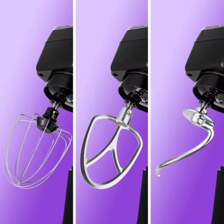 Миксер планетарный KITFORT KT-3434, 1300 Вт, 10 скоростей, 3 насадки, чаша 4,5 л, кухонные весы, черный, КТ-3434 458172 - МСК «Форвард»