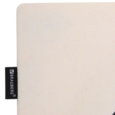 Сумка шоппер BRAUBERG PREMIUM, канвас, 40х35 см, на кнопке, карман, бежевый, "Yin-yang", 271901 - МСК «Форвард»