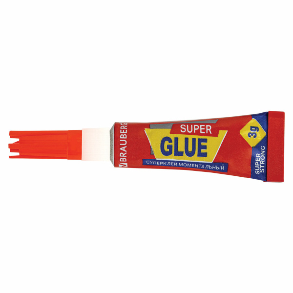 Клей моментальный (суперклей) BRAUBERG, 3г, ПРОЧНЫЙ, отрывная мультикарта, 605566