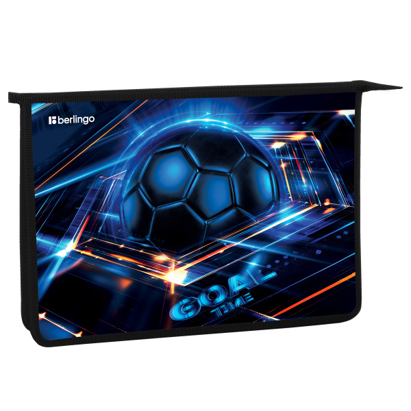 Папка для тетрадей 1 отделение, А4 Berlingo "Goalpack", 340*245*40 мм, пластик, на молнии PP04-NS-1208 390018 - МСК «Форвард»