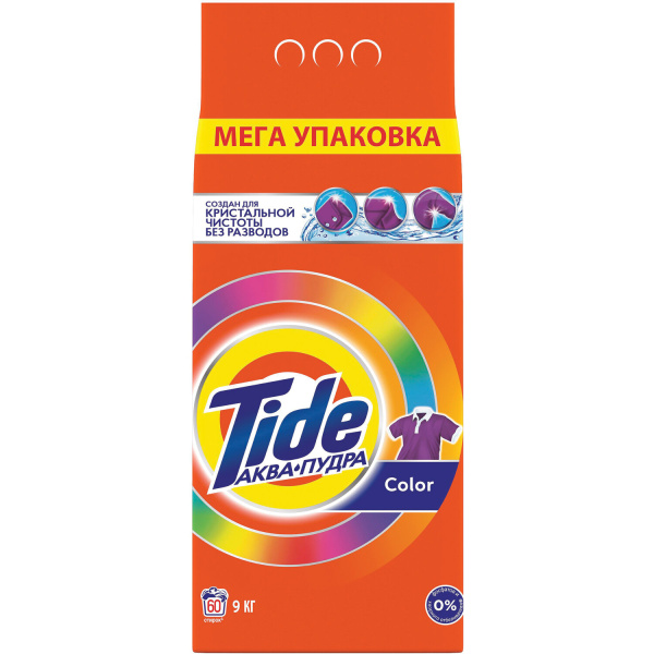 Стиральный порошок автомат 9кг TIDE (Тайд) Color, 602408