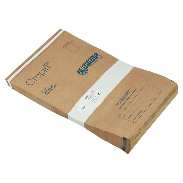 Пакет крафт самокл. ВИНАР СТЕРИТ, комплект 100 шт., для ПАР/ВОЗД стерилизации, 300х450мм, 630409