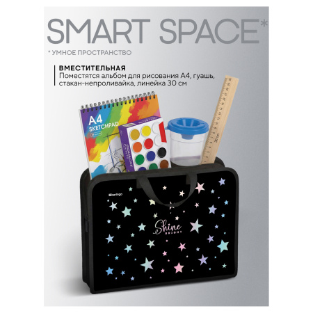 Папка с ручками 1 отделение, А4 Berlingo "Shine", 340*245*100мм, пластик, на молнии PP-EXA-1209 390062 - МСК «Форвард»