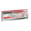 Клавиатура беспроводная бесшумная USB, 105 клавиш, SONNEN K303PM, слоновая кость / розовый / мятный, 513977  - МСК «Форвард»