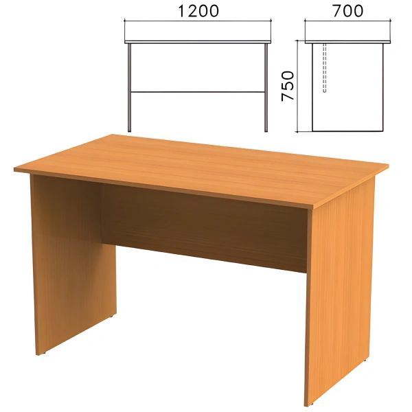 Стол письменный "Фея" (ш1200*г700*в750 мм), цвет орех милан, СФ03.5 640001