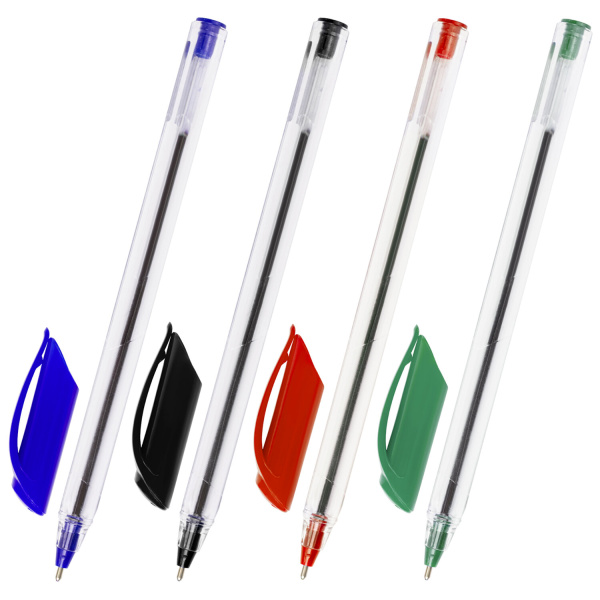 Ручки шариковые масляные BRAUBERG НАБОР 4шт., АССОРТИ, Extra Glide, 1мм, линия 0,5мм, 142138