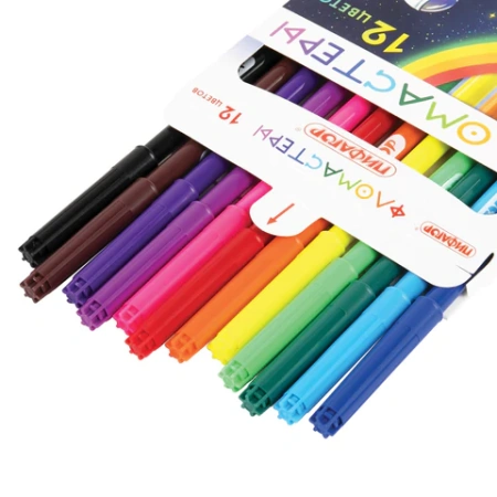 Фломастеры ПИФАГОР "Космическая одиссея", 12 цветов, вентилируемый колпачок, 152444 - МСК «Форвард»