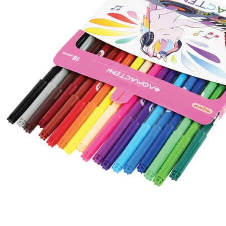 Фломастеры ПИФАГОР "ЕДИНОРОГ", 18 цветов, вентилируемый колпачок, 152449 - МСК «Форвард»