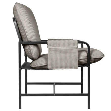 Кресло BRABIX "Gentle LC-300", ЛОФТ, пружинный блок, ткань велсофт (плюш), серое, 533142 - МСК «Форвард»