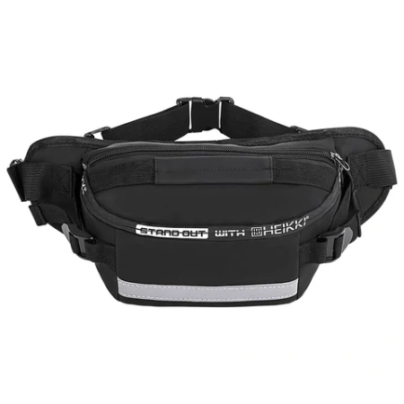 Сумка на пояс HEIKKI RIO (ХЕЙКИ), два отделения, регулируемый ремень, светоотражающий элемент, 36х9х13 см, 272618 - МСК «Форвард»