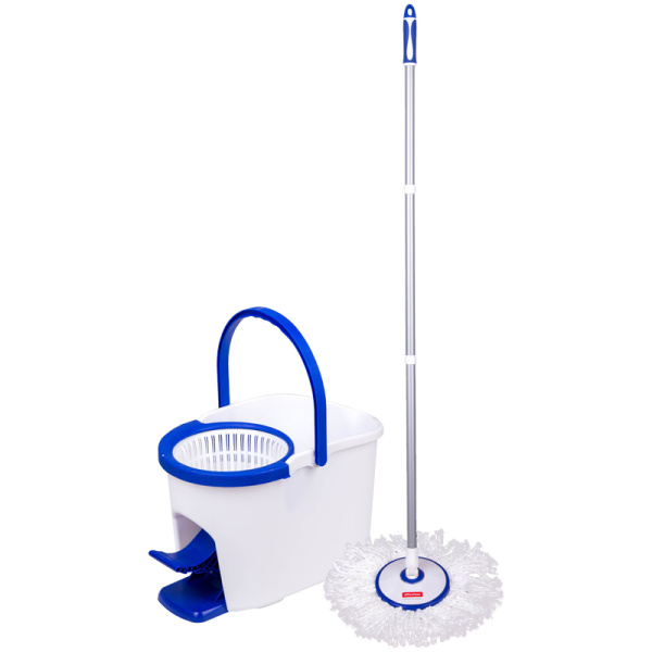 Набор для уборки OfficeClean Professional ведро 5л с отжимом и педалью, швабра с круглой насадкой 266768
