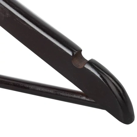 Вешалки-плечики, размер 48-50, КОМПЛЕКТ 5 шт., дерево, перекладина, цвет шоколад, BRABIX "Стандарт", 601162 - МСК «Форвард»