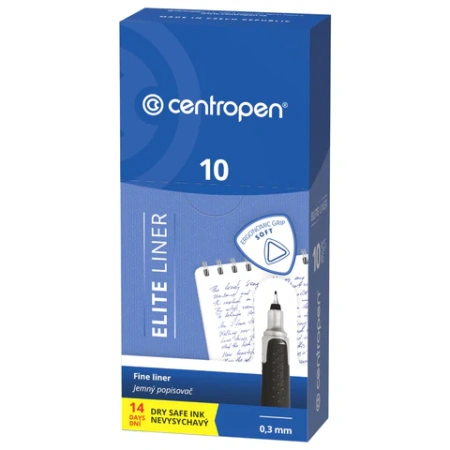 Ручка капиллярная (линер) СИНЯЯ CENTROPEN "Elite liner", линия 0,3 мм, 4721, 247210106 144703 - МСК «Форвард»