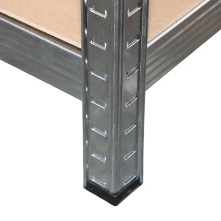 Стеллаж металлический BOOMHOUSE (БУМХАУС) безболтовой, 1800x750x350 мм, 5 полок МДФ, нагрузка на стеллаж до 875 кг, серебристый, 291411 - МСК «Форвард»