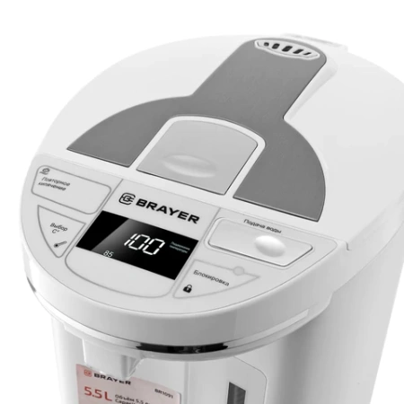 Термопот на 5,5 литров, 2 режима подачи воды BRAYER BR1091WH, 1450 Вт, 5 температурных режимов, белый 456596 - МСК «Форвард»