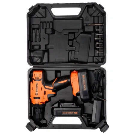 Дрель-шуруповерт безударная АККУМУЛЯТОРНАЯ, с двумя аккумуляторами 2 Ач, 18 В, ВИХРЬ ДА-18Л-2К, 72/14/9 671120 - МСК «Форвард»