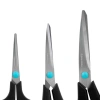 Ножницы BRAUBERG SOFT GRIP, НАБОР 3 штуки (140, 190, 230 мм), эргономичные черно-бирюзовые ручки, ВЫГОДНАЯ УПАКОВКА, 238411 - МСК «Форвард»