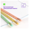 Карандаш чернографитный Berlingo "Flexy Pastel" HB, с ластиком, трехгранный, заточен., пластиковый, ПВХ-бокс BP01014 320774  - МСК «Форвард»