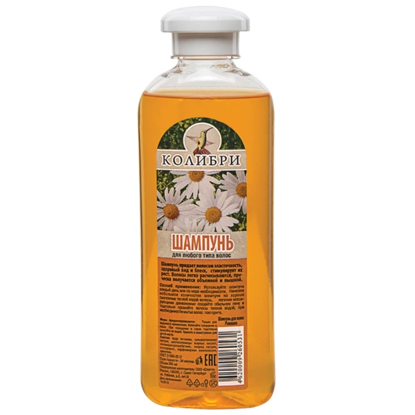 Шампунь 300мл КОЛИБРИ "Ромашка", для всех типов волос, КЛ-03 604541