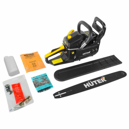 Бензопила HUTER BS-52, 2800 Вт, 3800 об/мин, длина шины 50 см, объем двигателя 52 см3, 3,8 л.с., 70/6/3 671201 - МСК «Форвард»