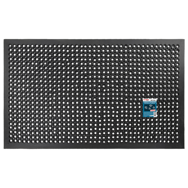 Коврик входной резиновый грязесборный перфорированный толщина 12мм, 90х150см, LAIMA EXPERT, 607816