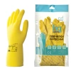 Перчатки латексные КЩС, сверхпрочные, плотные, хлопковое напыление, размер 8,5-9, L (большой), желтые, HQ Profiline, 73587 608751 - МСК «Форвард»