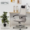 Кресло офисное МЕТТА SU-B-8 хром, ткань-сетка, сиденье мягкое, светло-серое  532429 - МСК «Форвард»
