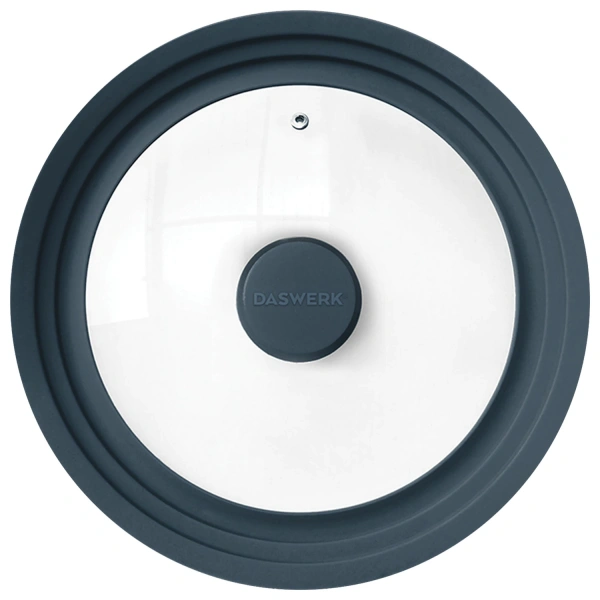 Крышка для любой сковороды и кастрюли универсальная 3 размера (22-24-26см) антрацит, DASWERK, 607586