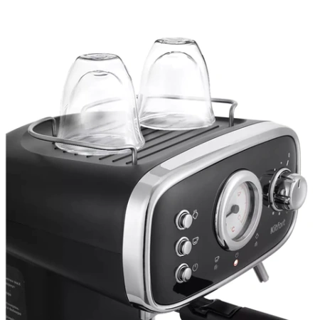 Кофеварка рожковая KITFORT КТ-736, 1100 Вт, объем 1,2 л, 15 бар, ручной капучинатор, черная 458166 - МСК «Форвард»