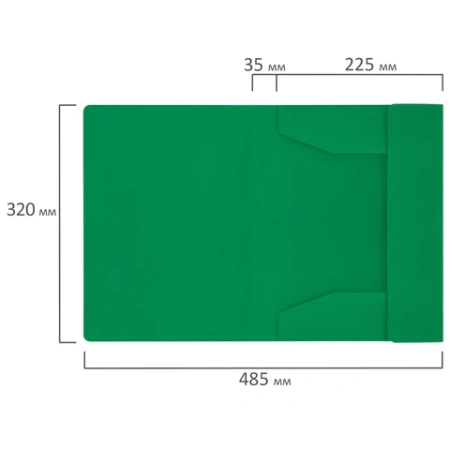 Папка на резинках А4 BRAUBERG PIXEL, темно-зеленая, до 300 листов, 0,5 мм, 273040 - МСК «Форвард»